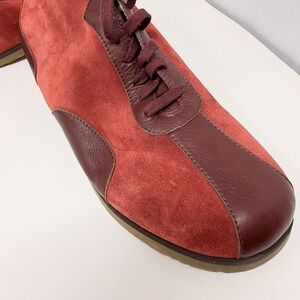 Italian Bacco Bucci Red Suede Leather Ankle Boots High Top Shoes Mens 9.5